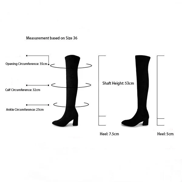 Haliya Over The Knee Suede Boots - Image 9
