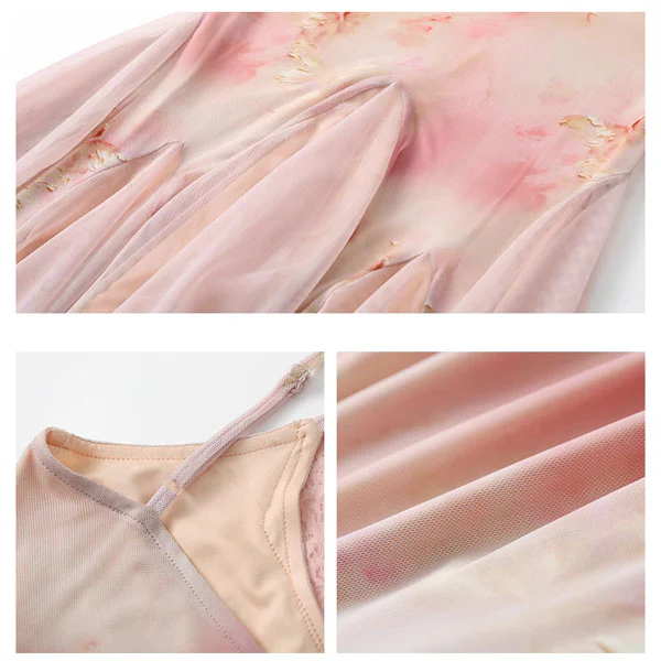 Hanna Romantic Blush Pink Lace Slip Tulle Dress - Image 7