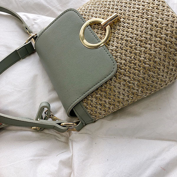 Heather Straw Mini Bag - Image 11