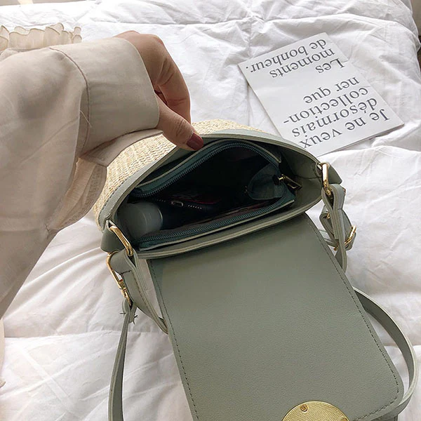 Heather Straw Mini Bag - Image 14