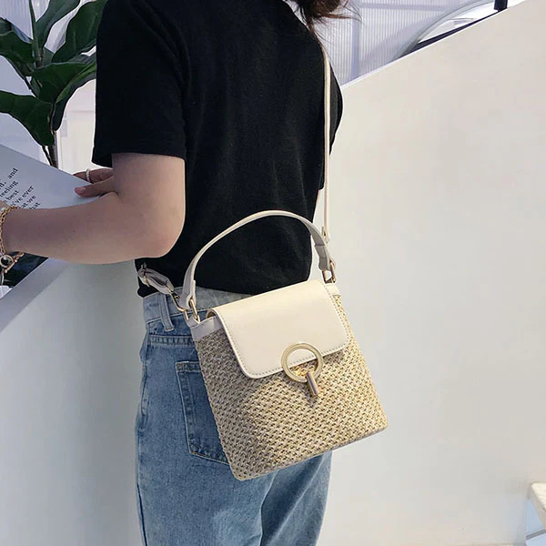 Heather Straw Mini Bag - Image 17