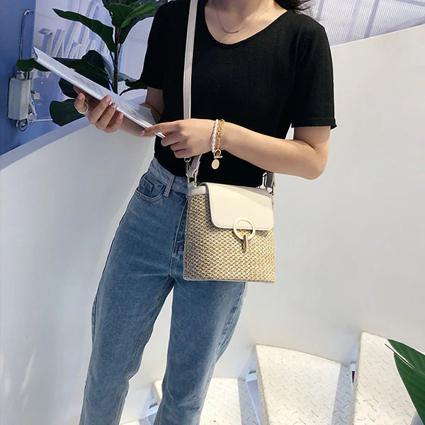 Heather Straw Mini Bag - Image 18