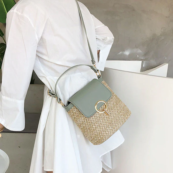 Heather Straw Mini Bag - Image 9