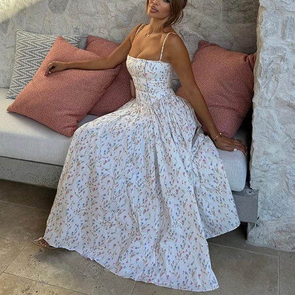 Helena Spaghetti Strap Floral Maxi Dress - Image 10