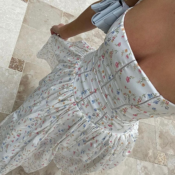 Helena Spaghetti Strap Floral Maxi Dress - Image 11