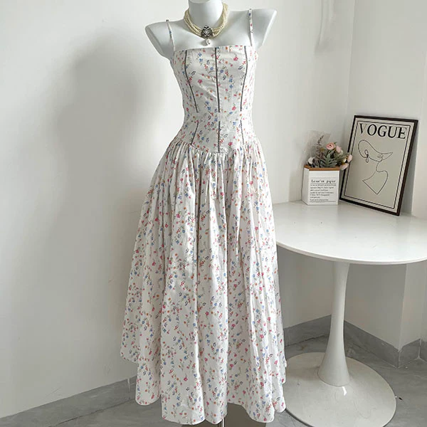 Helena Spaghetti Strap Floral Maxi Dress - Image 12