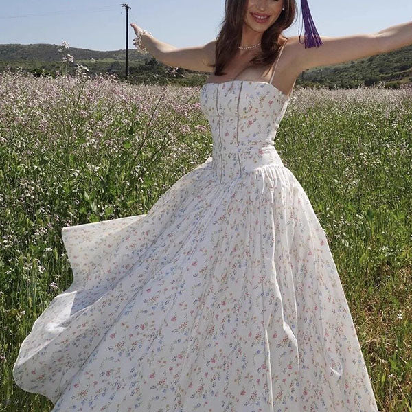 Helena Spaghetti Strap Floral Maxi Dress - Image 3