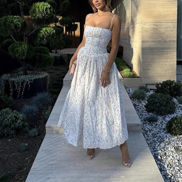 Helena Spaghetti Strap Floral Maxi Dress - Image 6