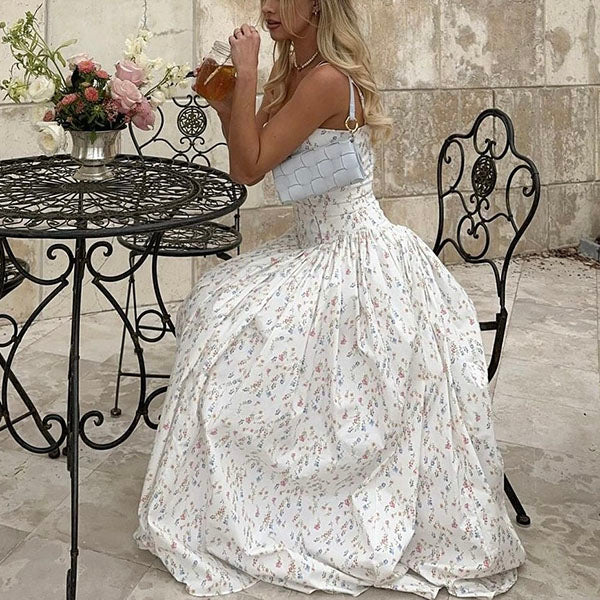 Helena Spaghetti Strap Floral Maxi Dress - Image 8
