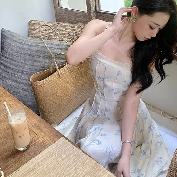 Hillary Elegant Whisper Backless Floral Maxi Dress - Image 6