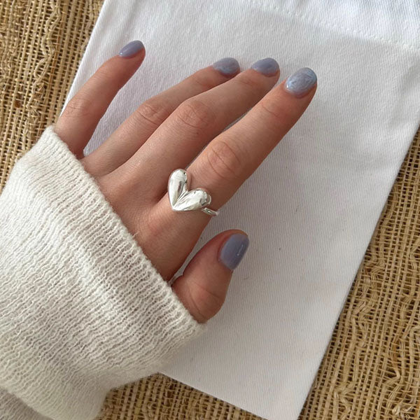 Ira 925 Silver Heart Shape Ring - Image 4