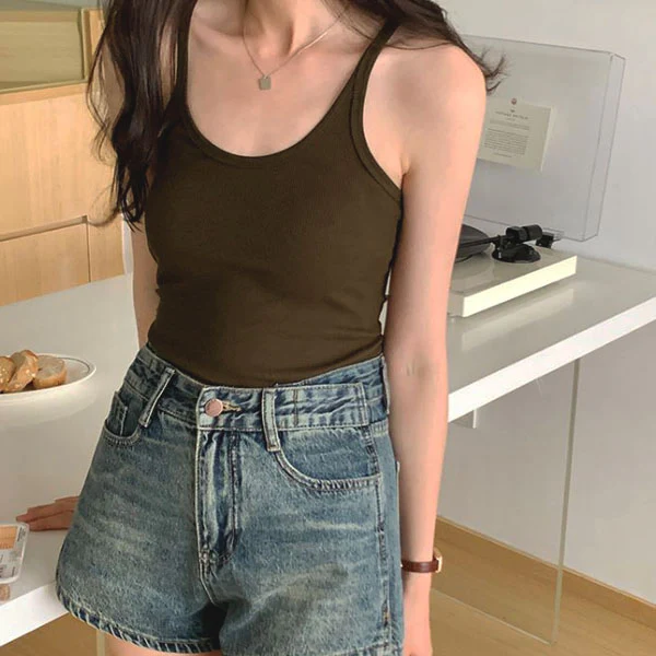 Irina Everyday Basic Ribbed Tank Top - Image 12