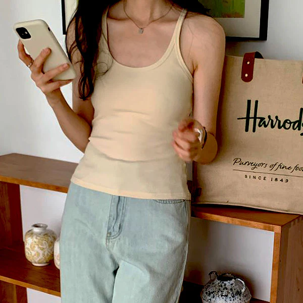 Irina Everyday Basic Ribbed Tank Top - Image 8