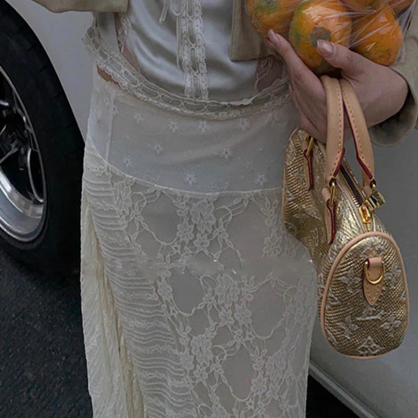 Isolde Ethereal Floral Lace Mermaid Skirt - Image 6