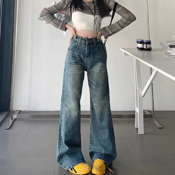 Jade  Medium Wash Denim High-Rise Wide Leg Jeans - Image 3