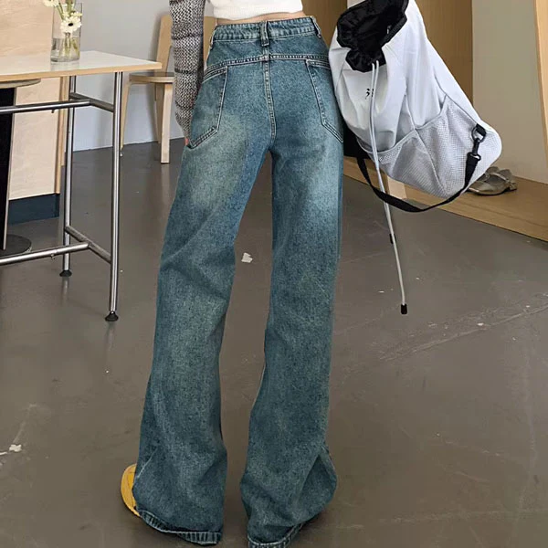 Jade  Medium Wash Denim High-Rise Wide Leg Jeans - Image 5