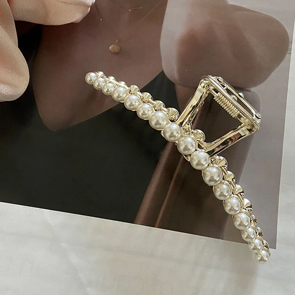 Jolene Gold Pearl Hair Clip - Image 7