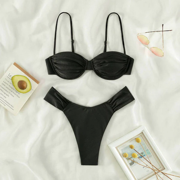 Jolin Ruched Half Cup Summer Bikini Set - Image 8