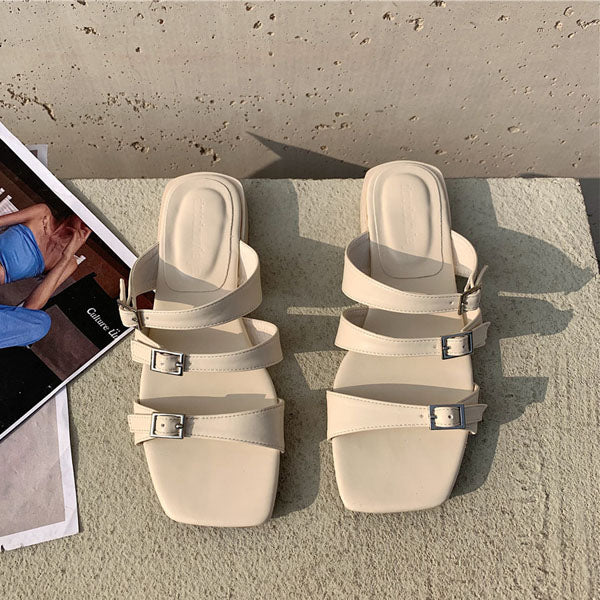 Julia Multi Strap Open Toe Slide Sandals - Image 14