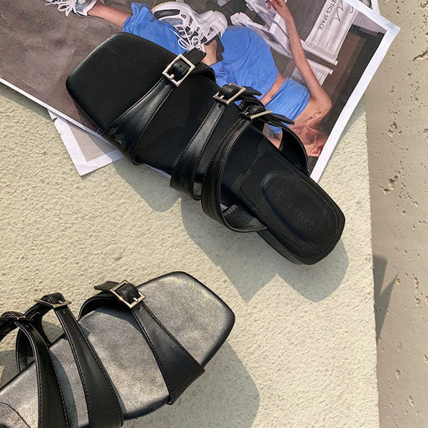 Julia Multi Strap Open Toe Slide Sandals - Image 16