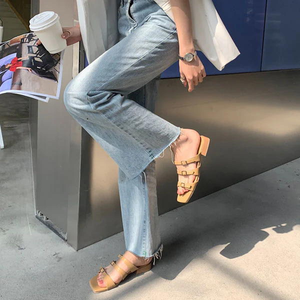 Julia Multi Strap Open Toe Slide Sandals - Image 6