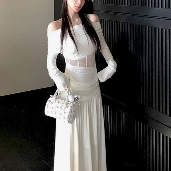 Juliette Two-Piece Off-Shoulder with Flowing Skirt Set - Image 3