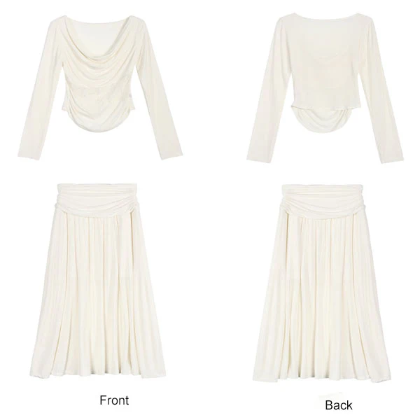 Juliette Two-Piece Off-Shoulder with Flowing Skirt Set - Image 8