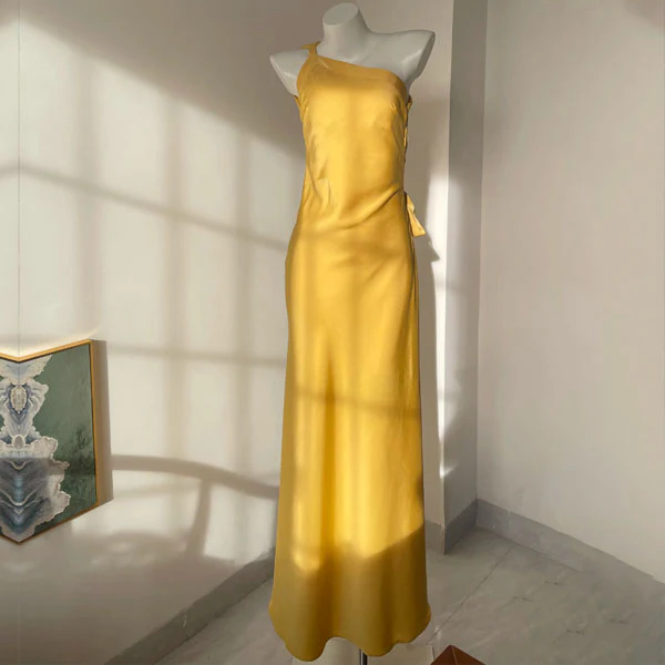 Kara Elegant Backless Satin Slip Evening Dress - Image 6