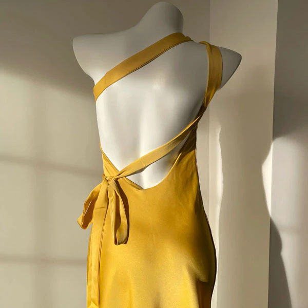 Kara Elegant Backless Satin Slip Evening Dress - Image 8