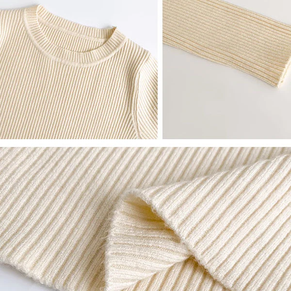 Karlie Ribbed Knit long Sleeve Sweater Top - Image 4