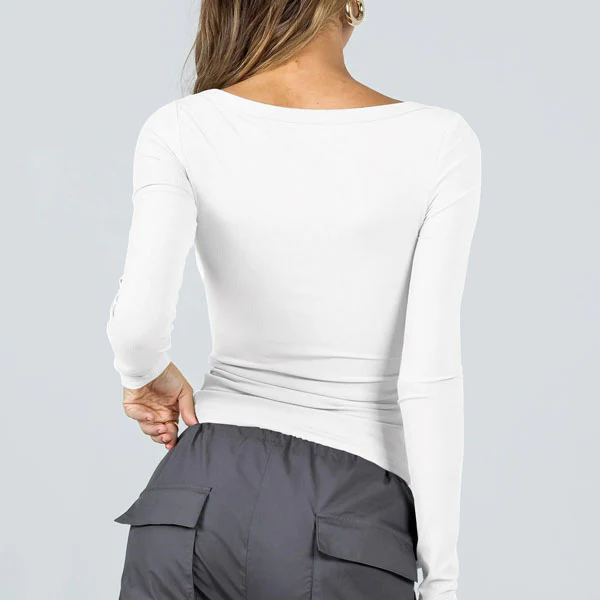 Kelissa Ribbed Long Sleeve Top - Image 2