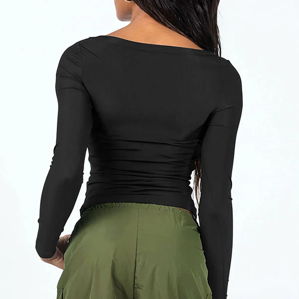 Kelissa Ribbed Long Sleeve Top - Image 5