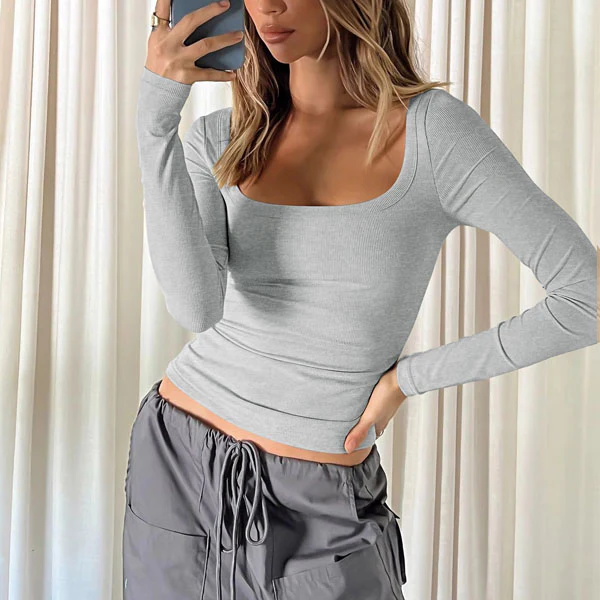 Kelissa Ribbed Long Sleeve Top - Image 8