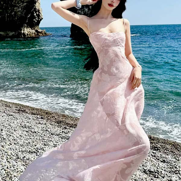 Kellisa Lace Up Flora Maxi Dress - Image 7