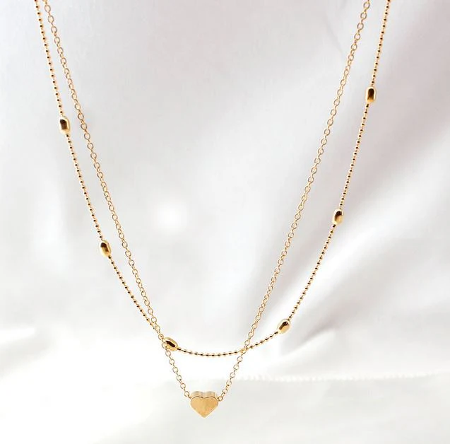 Kelsi Simple Love Layered Necklace - Image 4
