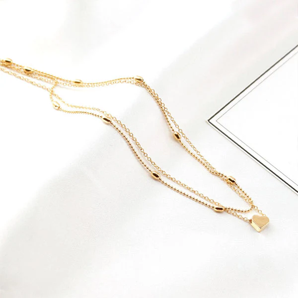Kelsi Simple Love Layered Necklace - Image 5