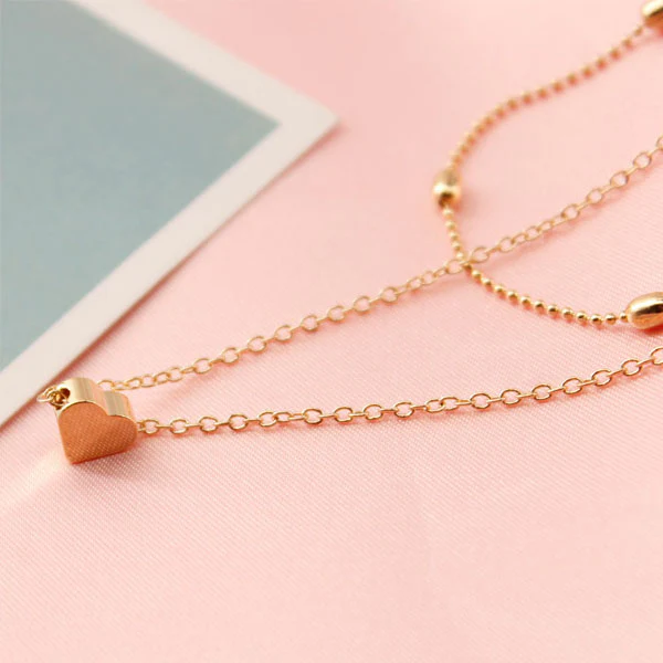 Kelsi Simple Love Layered Necklace - Image 6