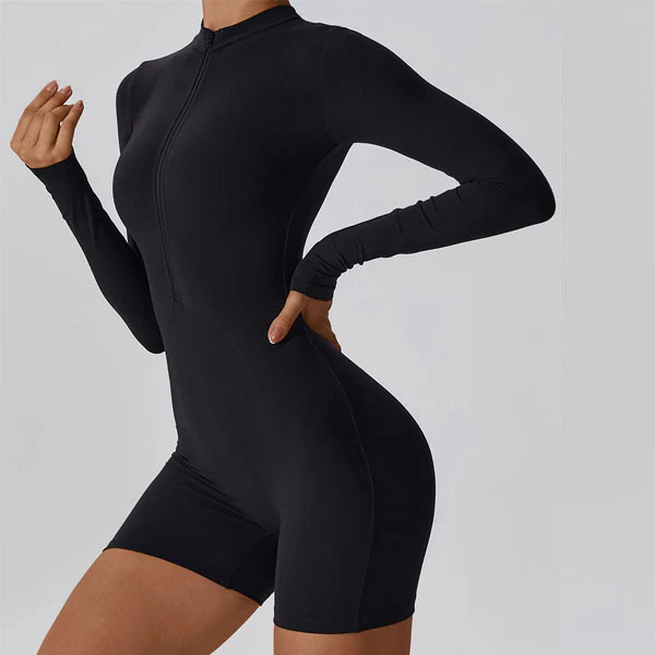 Kendrall Zip Front Long Sleeve Bodysuit - Image 4
