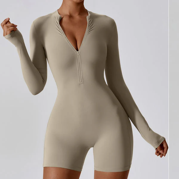 Kendrall Zip Front Long Sleeve Bodysuit - Image 6