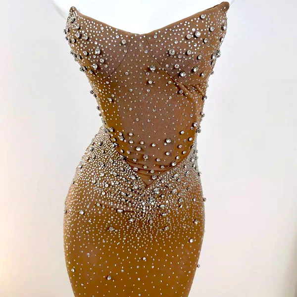 Kerina Glamorous Beaded Luxe Evening Dress - Image 9