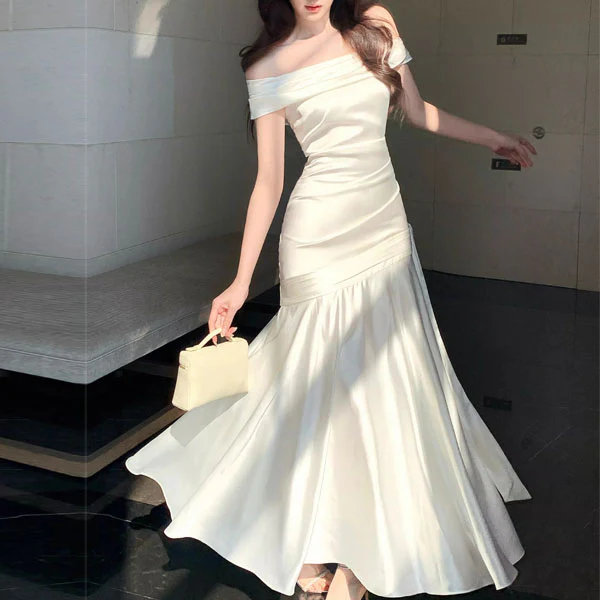 Kerri Elegant Off-Shoulder Mermaid Dress