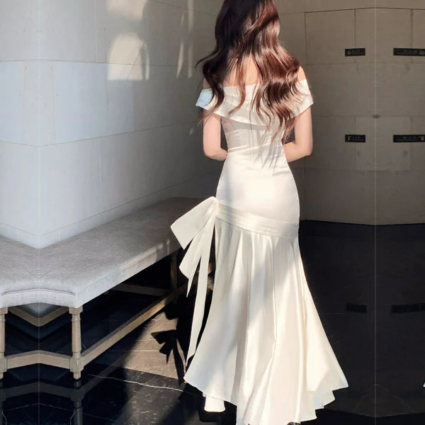 Kerri Elegant Off-Shoulder Mermaid Dress - Image 2