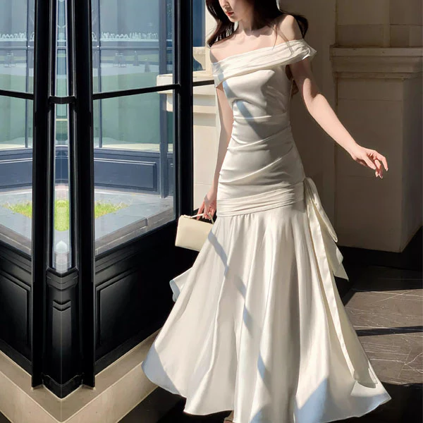 Kerri Elegant Off-Shoulder Mermaid Dress - Image 4