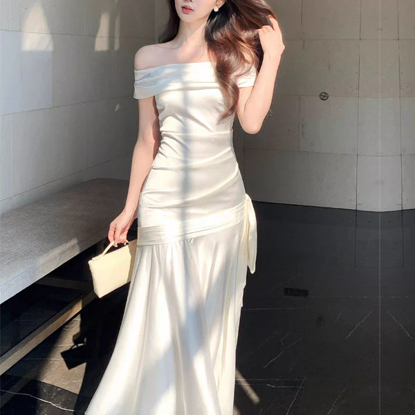 Kerri Elegant Off-Shoulder Mermaid Dress - Image 6