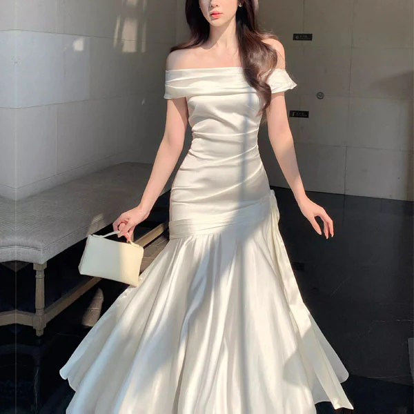 Kerri Elegant Off-Shoulder Mermaid Dress - Image 7