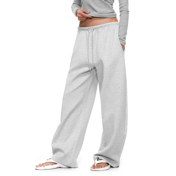 Kerrie Women’s Grey Comfy Wide Leg Sweatpants - Image 4