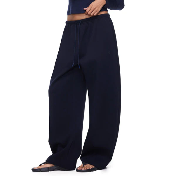 Kerrie Women’s Navy Comfy Wide Leg Sweatpants - Image 3