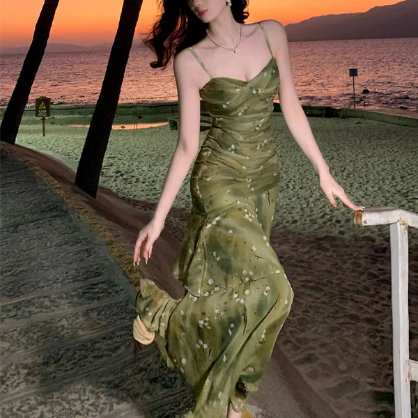 Kerrisa Enchanted Meadow Ruched Ruffles Dress - Image 4
