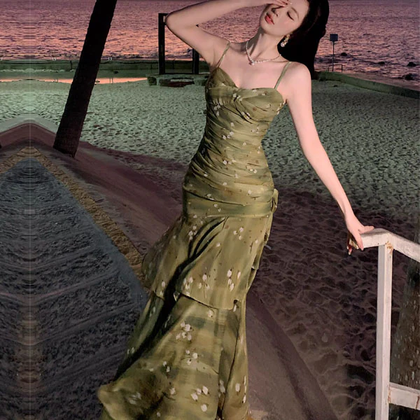 Kerrisa Enchanted Meadow Ruched Ruffles Dress - Image 5