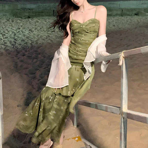 Kerrisa Enchanted Meadow Ruched Ruffles Dress - Image 6